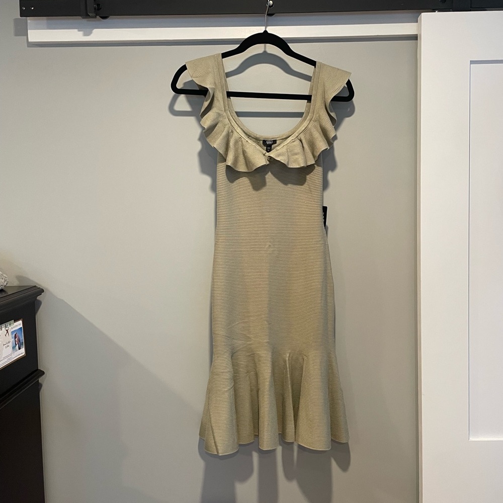 Express Body Contour fitted flare bottom sweater dress size S, new with tags